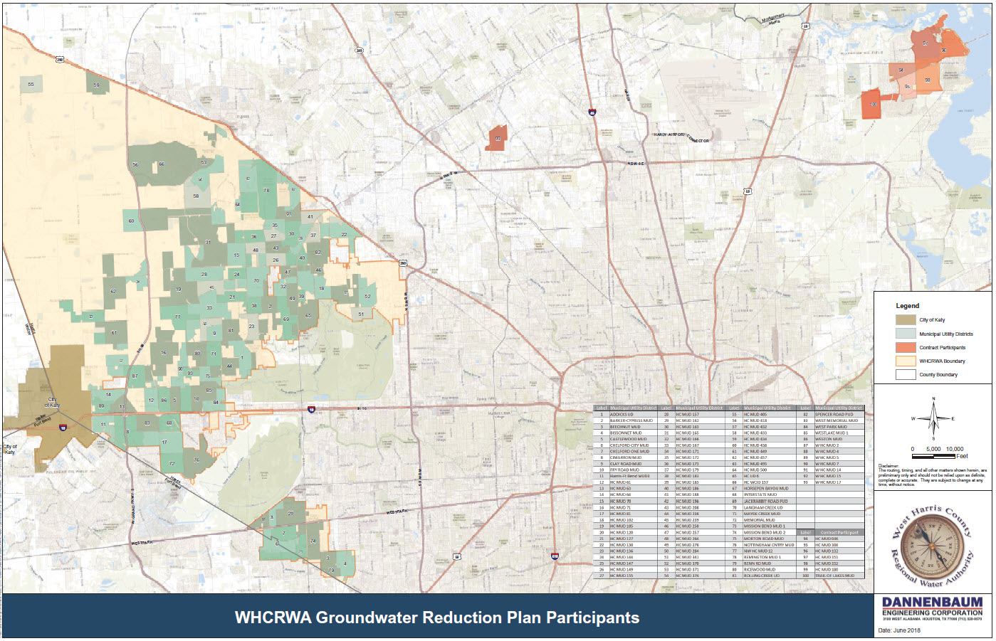 Districts in WHCRWA West Harris County Regional Water Authority