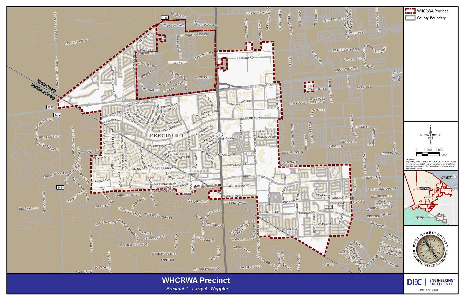 WHCRWA Precinct 1 Map