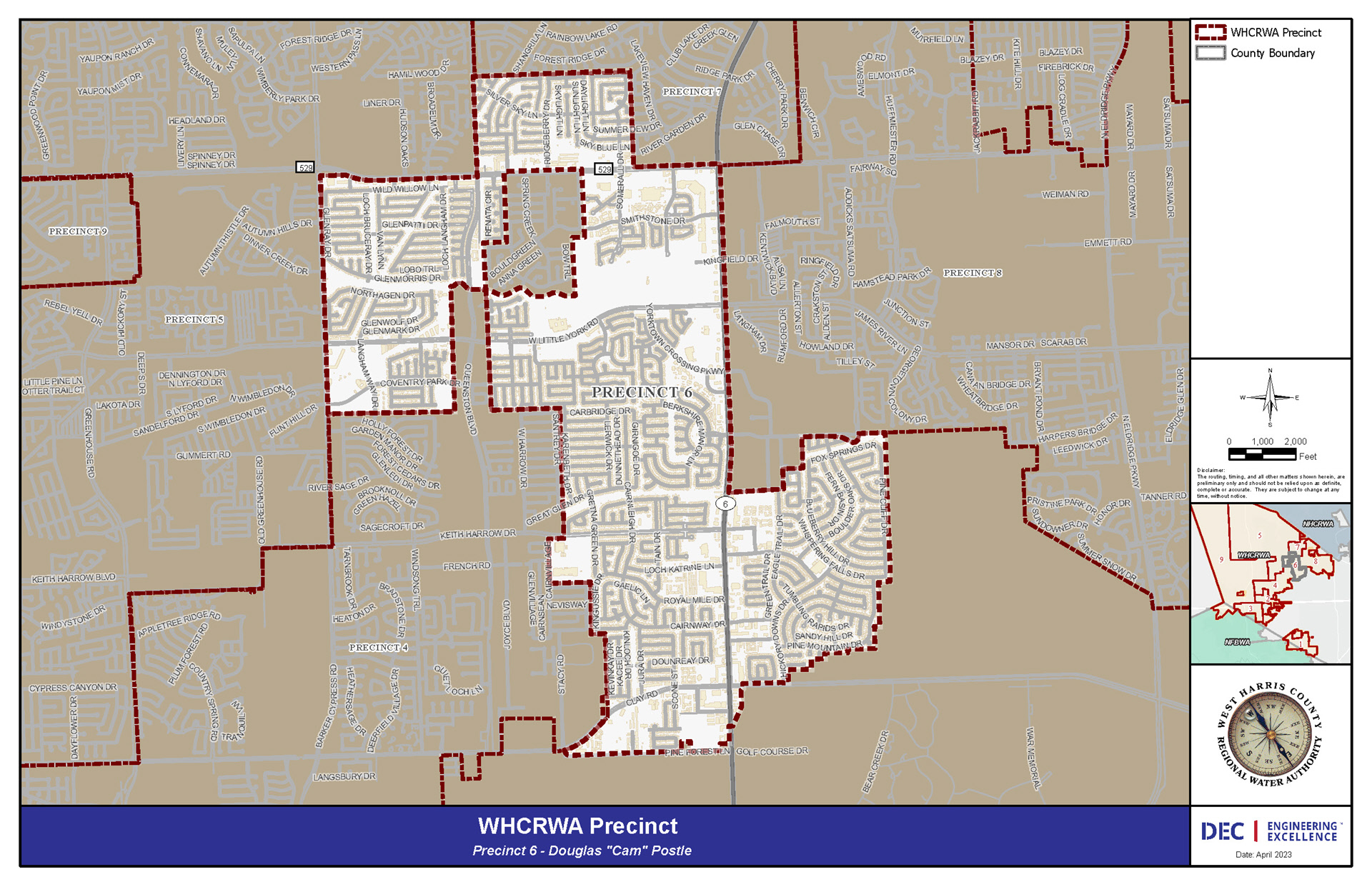WHCRWA Precinct 6 Map
