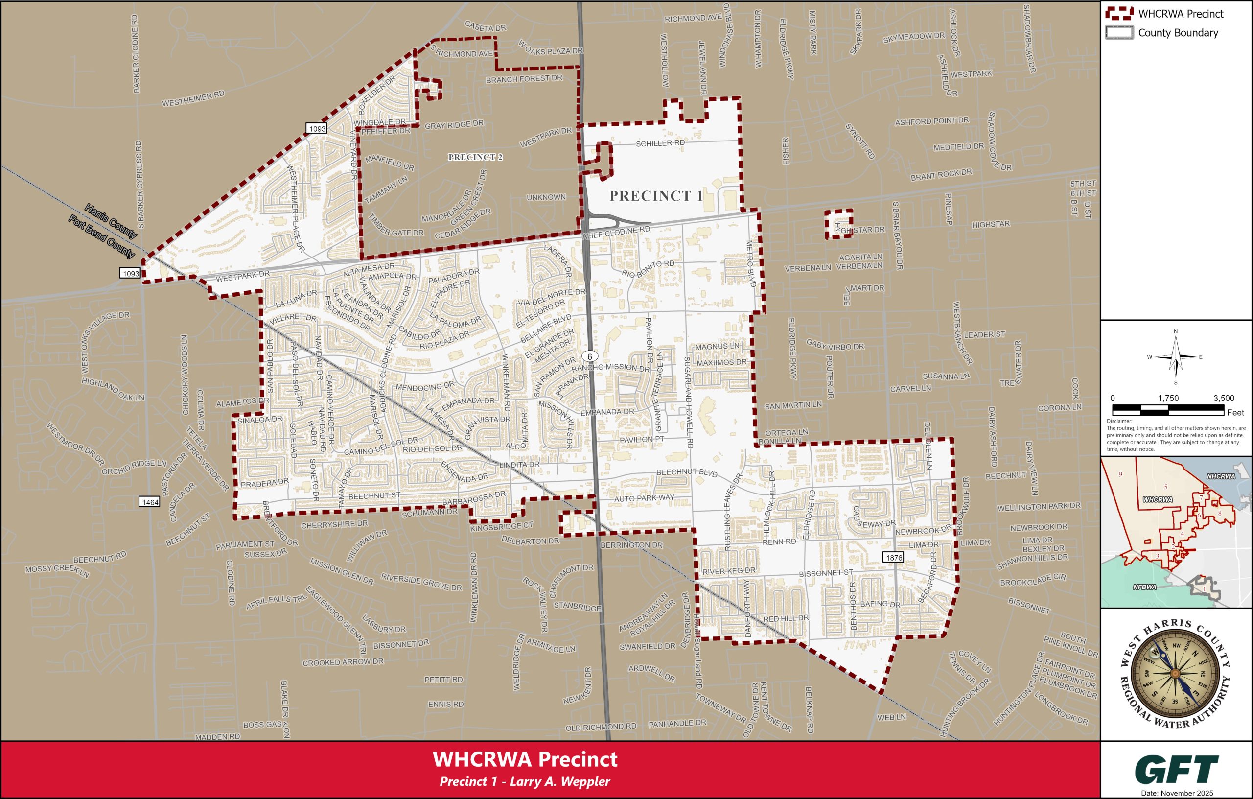 WHCRWA Precinct 1 Map