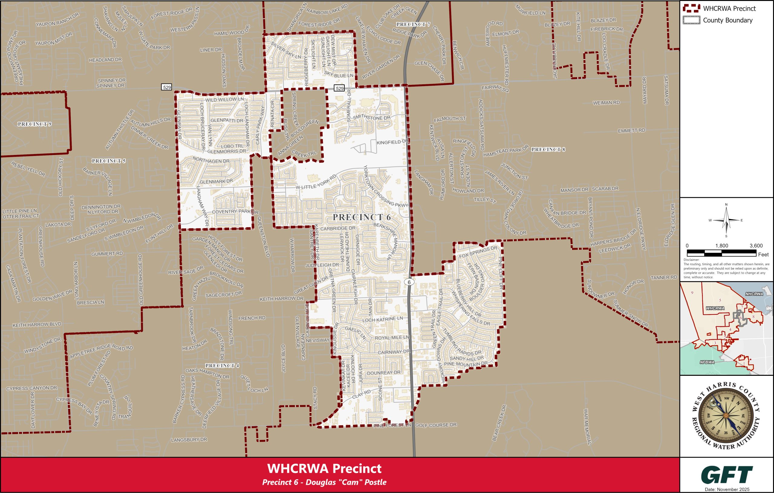 WHCRWA Precinct 6 Map