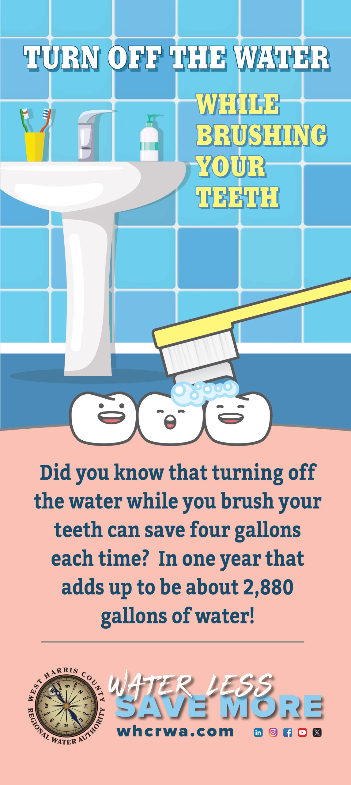 Turn off the water while brushing teeth billing insert Turn off the water while brushing teeth billing insert