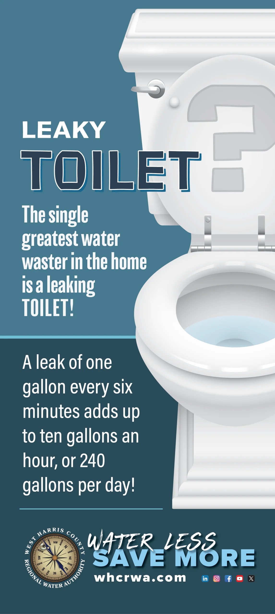 A leaky toilet billing insert A leaky toilet billing insert