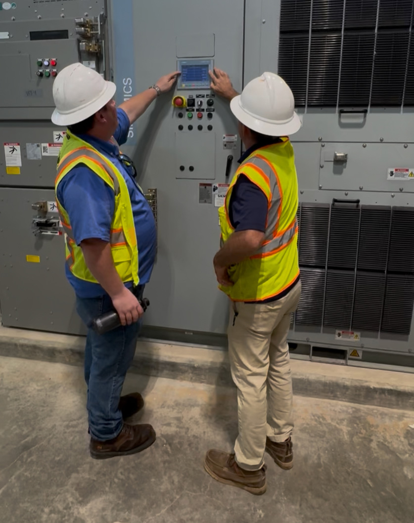 Operators open the valve as CPS