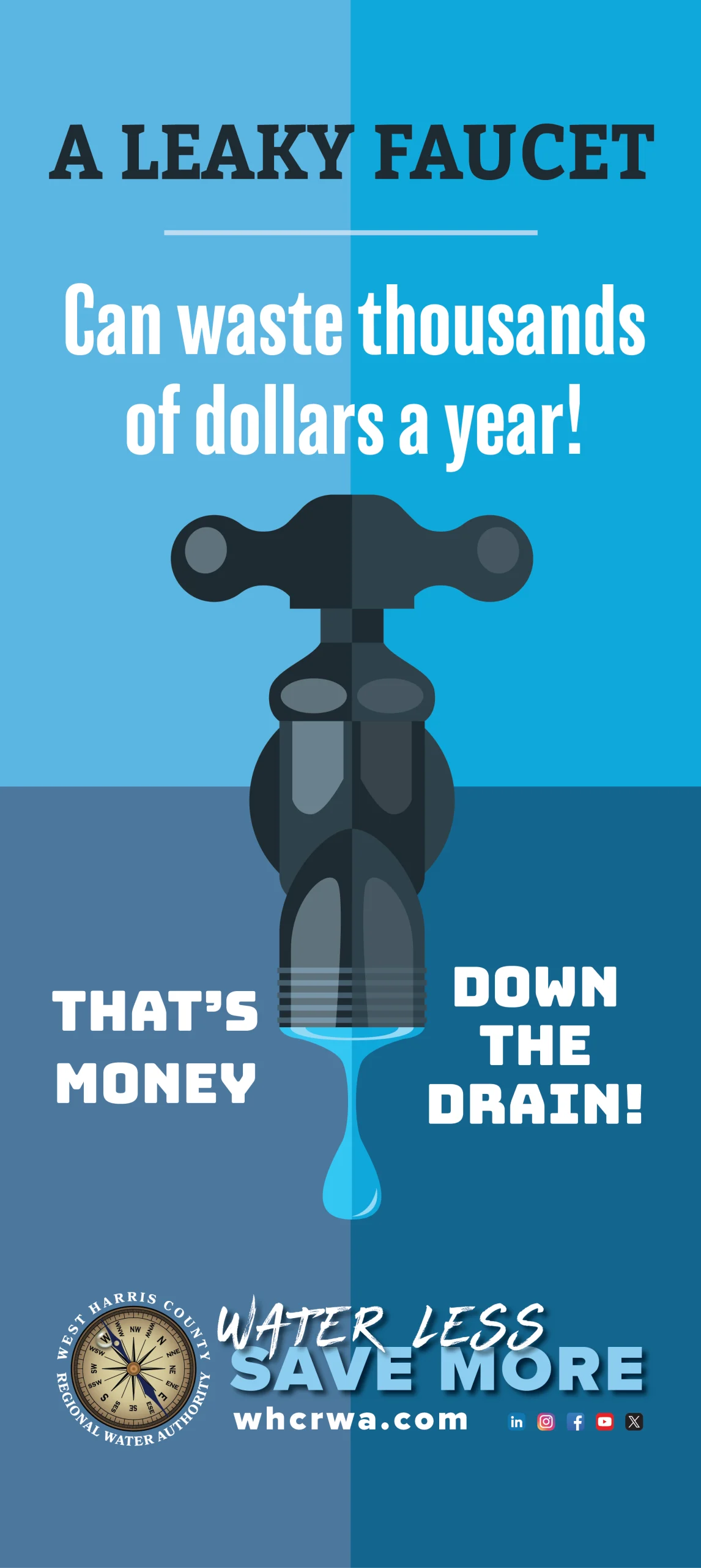 A leaky faucet can waste thousands of dollars a year billing insert A leaky faucet can waste thousands of dollars a year billing insert