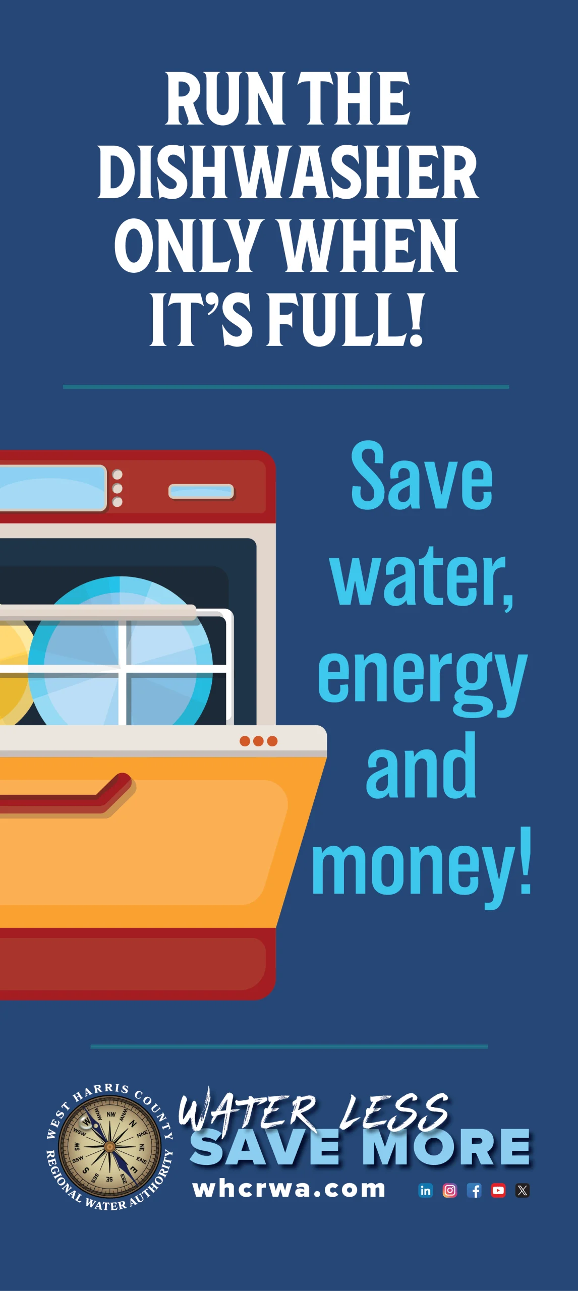 Run dishwasher only when its full billing insert Run dishwasher only when its full billing insert