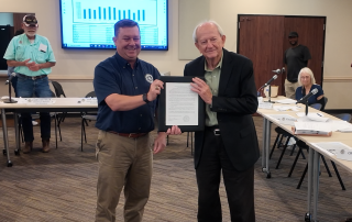 Wayne Ahrens Honored for 25 Years of Service - WHCRWA Board Meeting 06-10-26