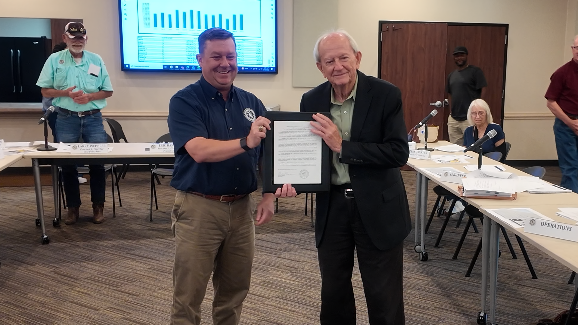 Wayne Ahrens Honored for 25 Years of Service - WHCRWA Board Meeting 06-10-26