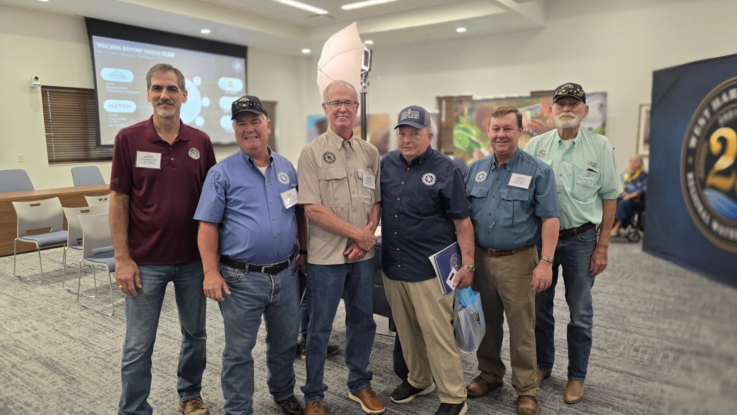 WHCRWA Board members at the 25th anniversary celebration. From left: Michael Thornhill, Jay Wheeler, Gary Struzick, Dennis Gorden, Eric Hansen and Larry Weppler.